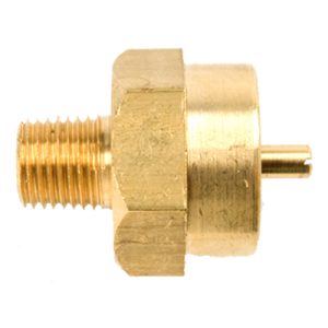 1/4in Male Pipe Thread x 1in-20 Female Throwaway Cylinder Thread